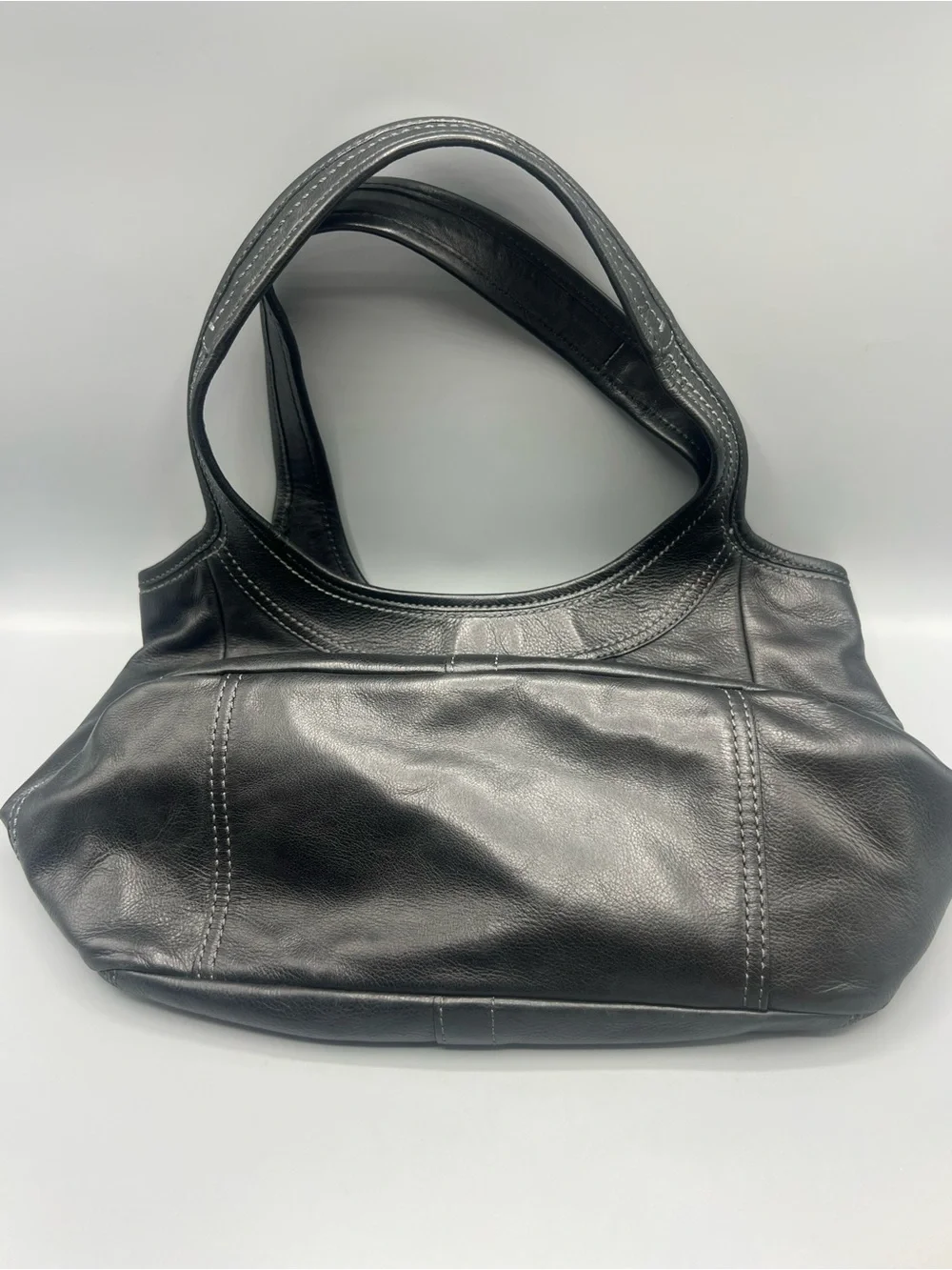 Coach Pleated Ergo Tote 12240 Leather Tattersall Lining 2008 Collection Y2K